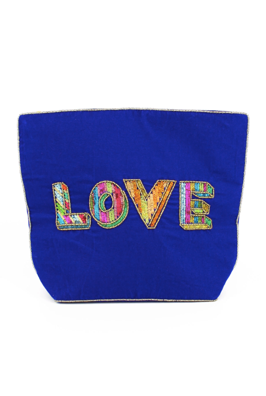 Blue Love Make Up Bag