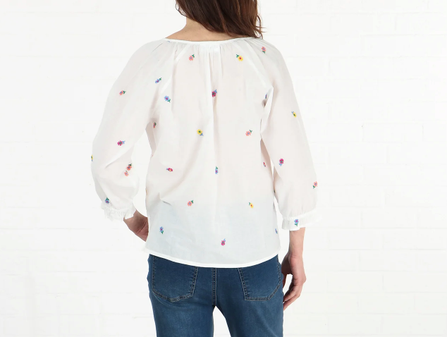Nora Embroidered Floral Blouse