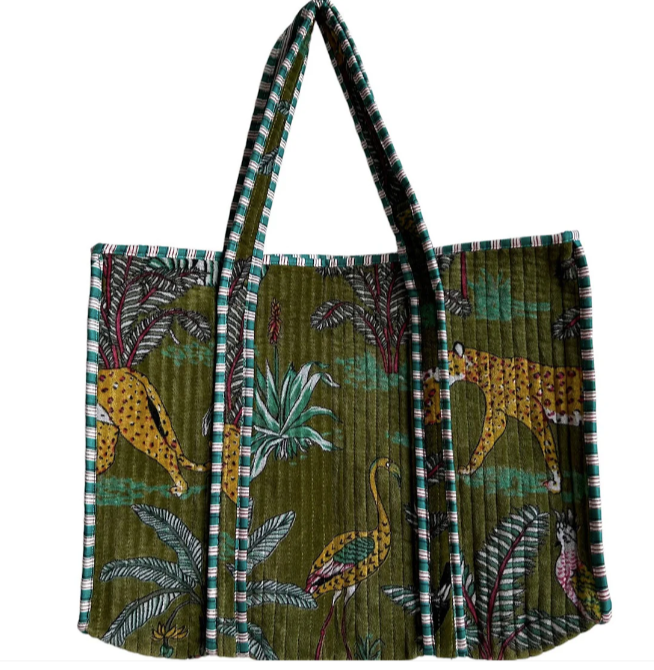 Madagascar Velvet Tote Bag