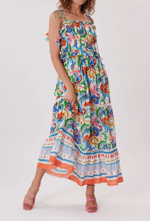 Tiffany Floral Strap Maxi Dress