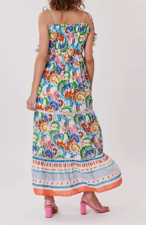 Tiffany Floral Strap Maxi Dress