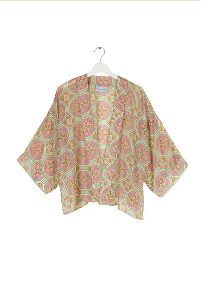 Kimono in Vintage Tiles Pink