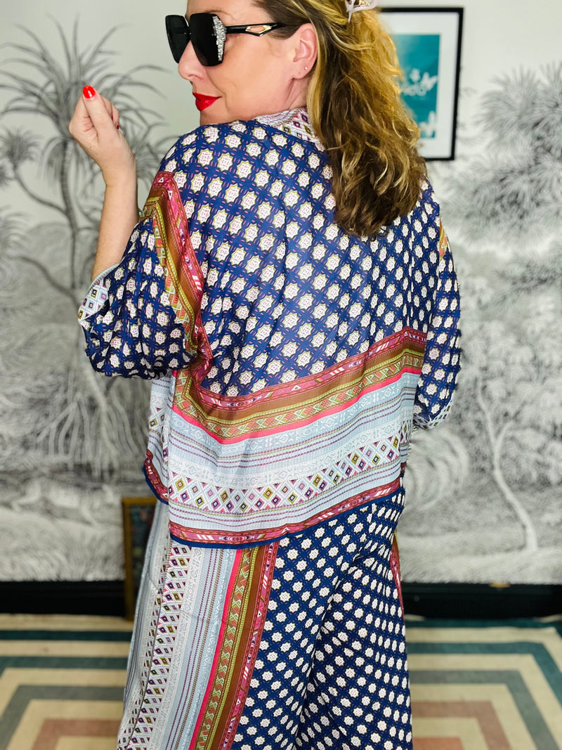 Kimono in Moorish Indigo
