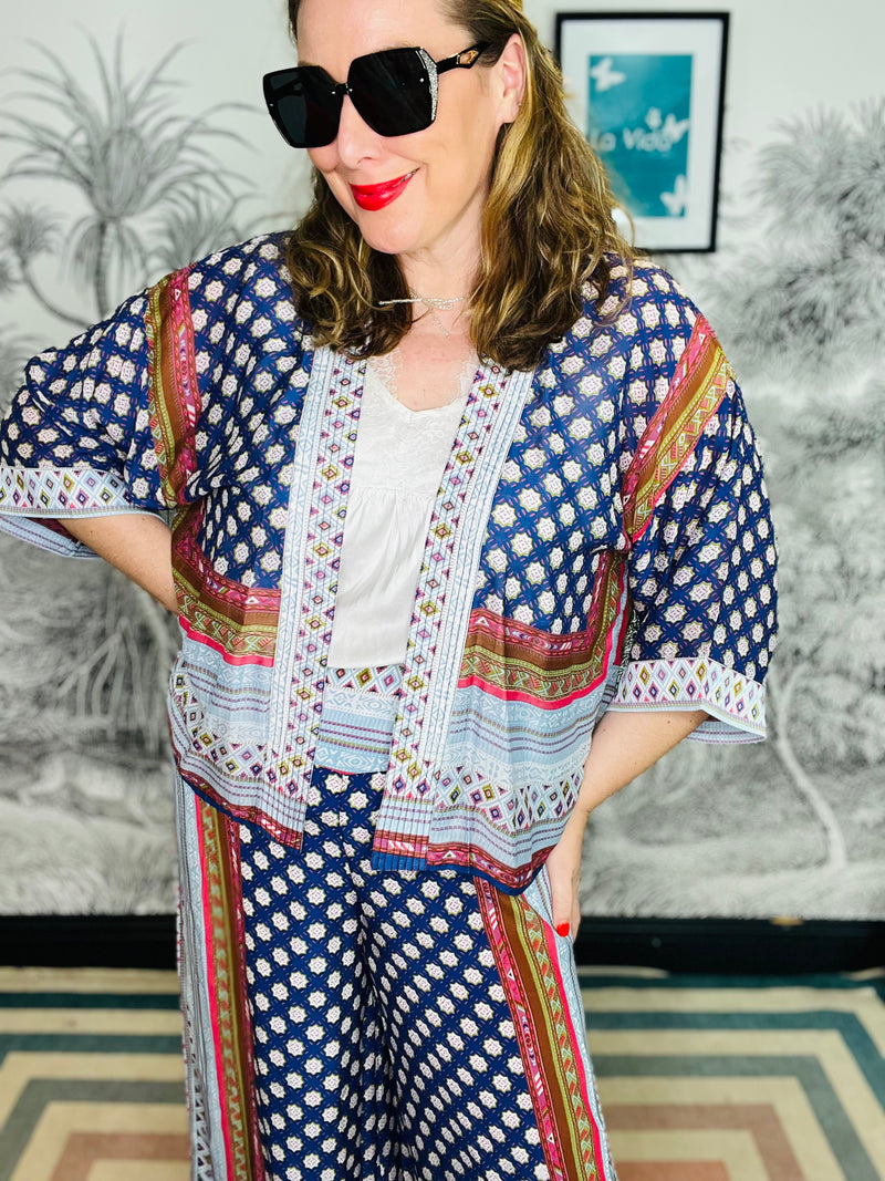 Kimono in Moorish Indigo