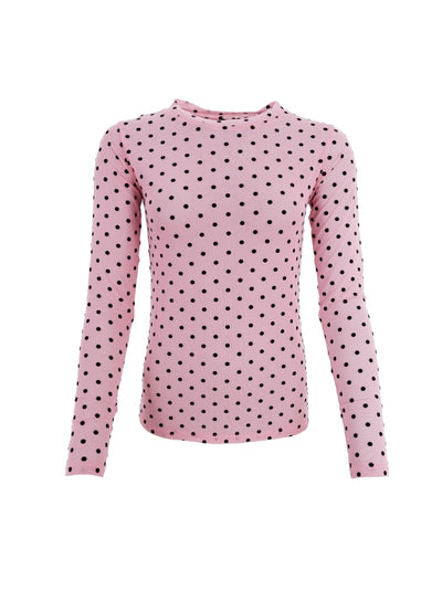 Jennie Mesh Blouse with Flock Dots