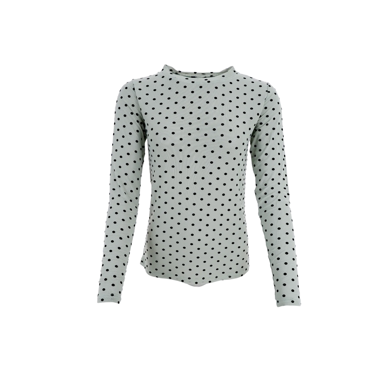 Jennie Mesh Blouse with Flock Dots