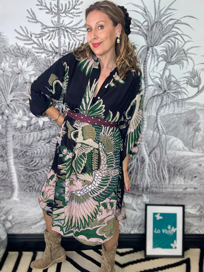 Crane Emerald Crepe Darcy Dress