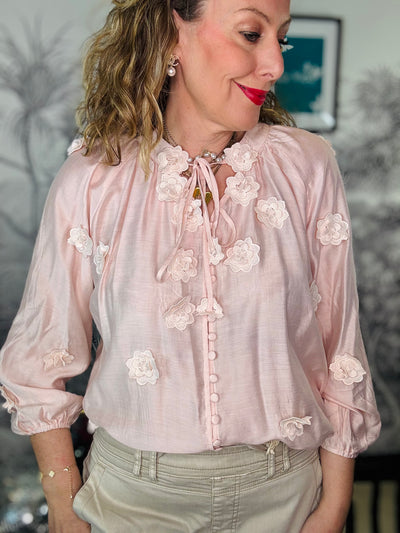 Fern Floral Applique Shirt