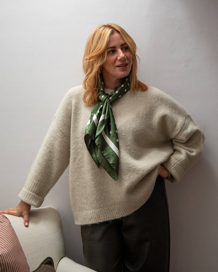 Wren Scarf | Small Spot | Pine Green