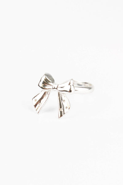 Silver Bow Adjustable Ring