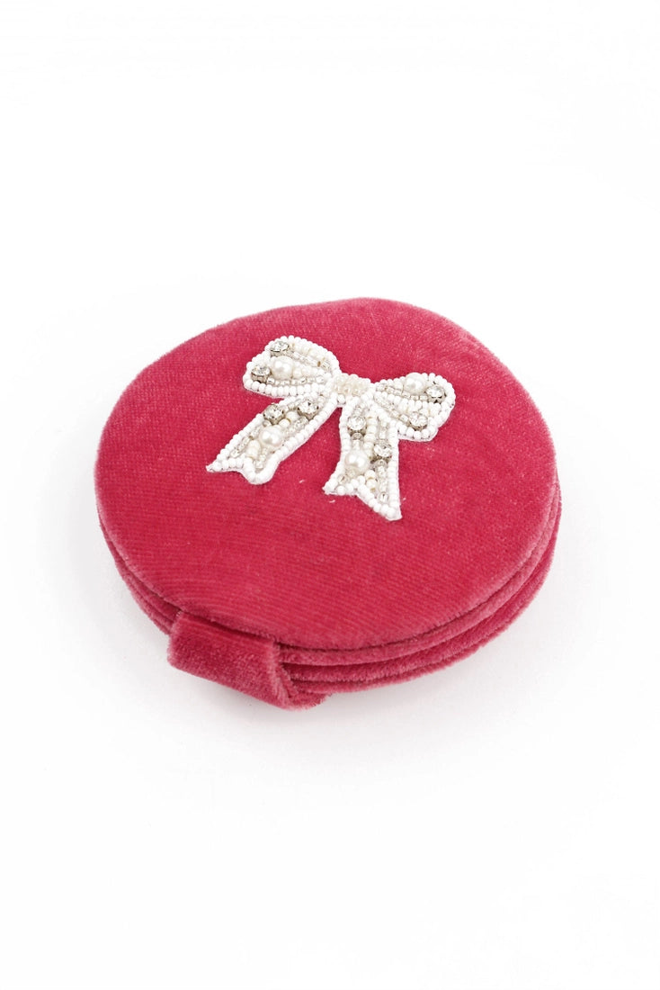 Pearl Bow Compact Mirror