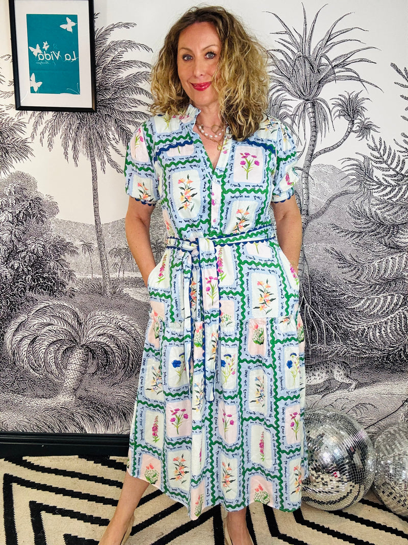Lilith Button Front Midi Dress