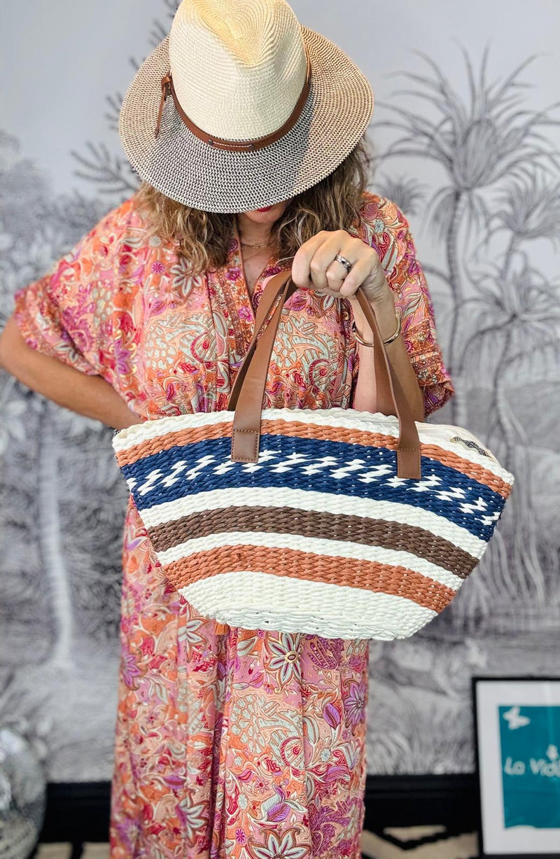 Rhea Striped Summer Tote Bag