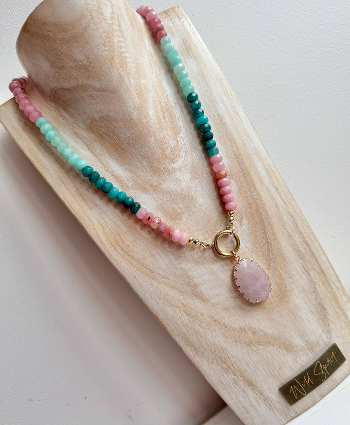 Rose &amp; Amazonite ‘Adele’ Necklace
