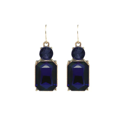 Twin Gem Drop Earrings
