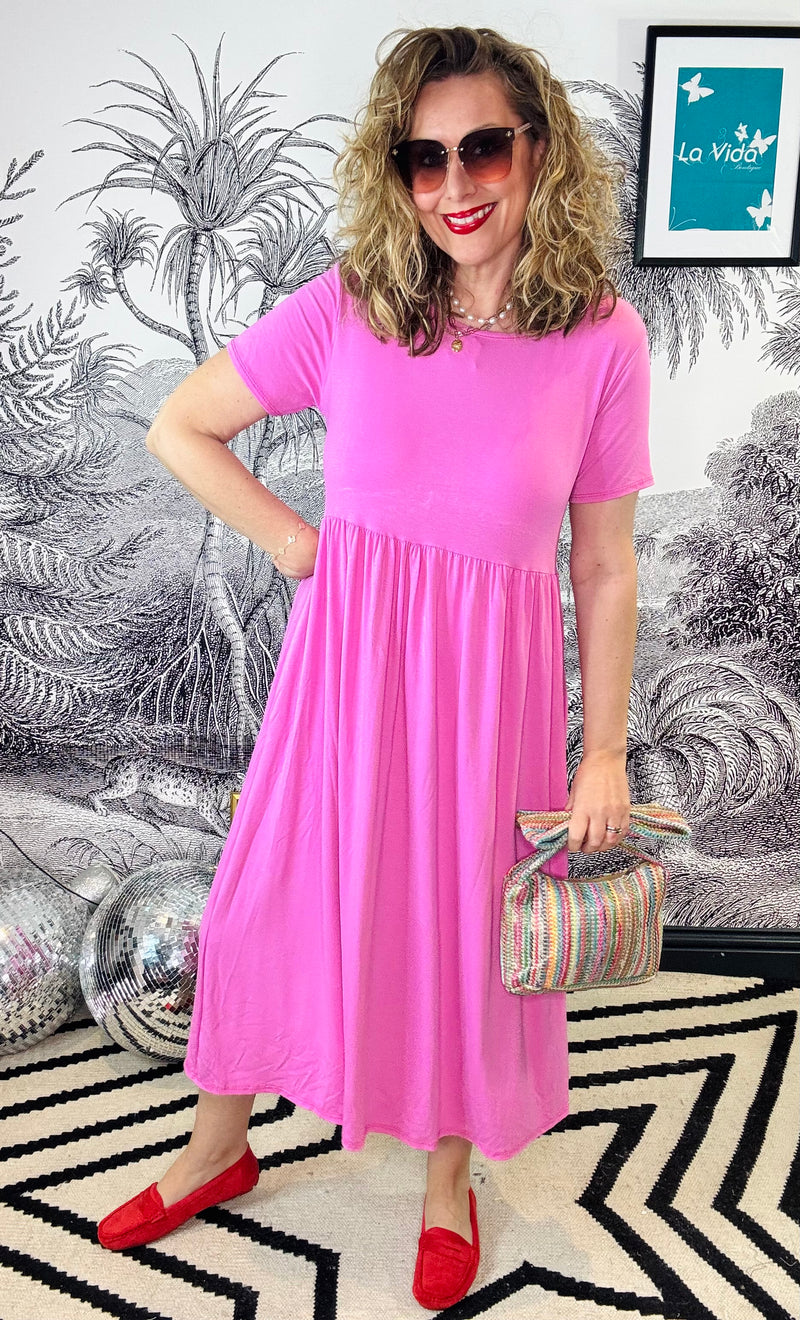 Jennifer Round Neck Jersey Dress