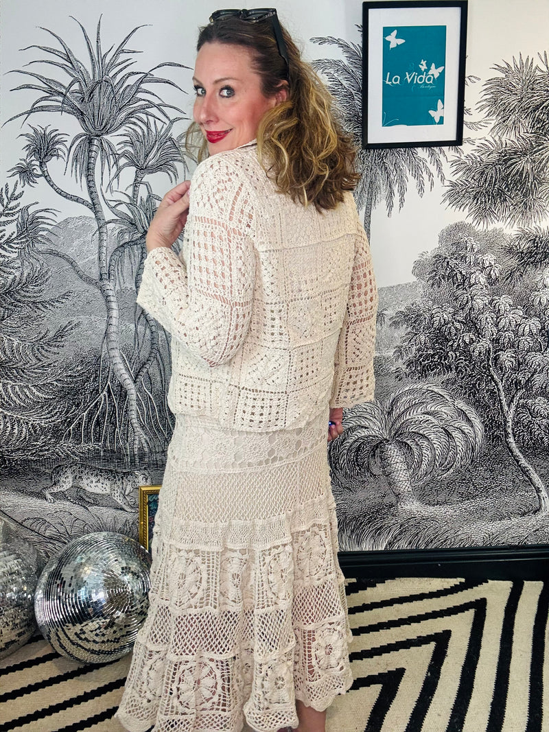 Carla Crochet Midi Skirt