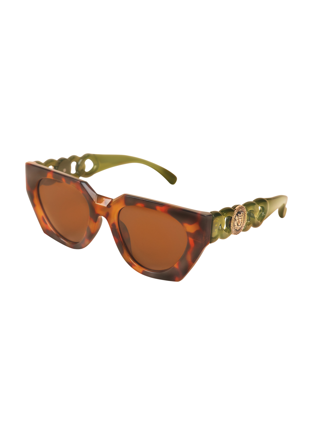 Luxe Zelia Sunglasses - Tortoiseshell/Olive