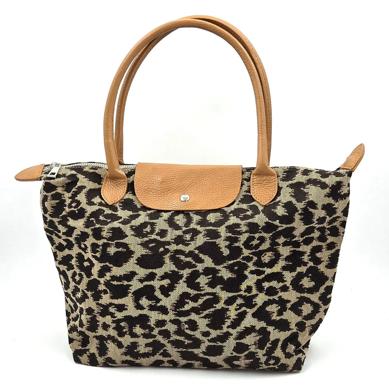 Jude Leopard Canvas Tote Bag