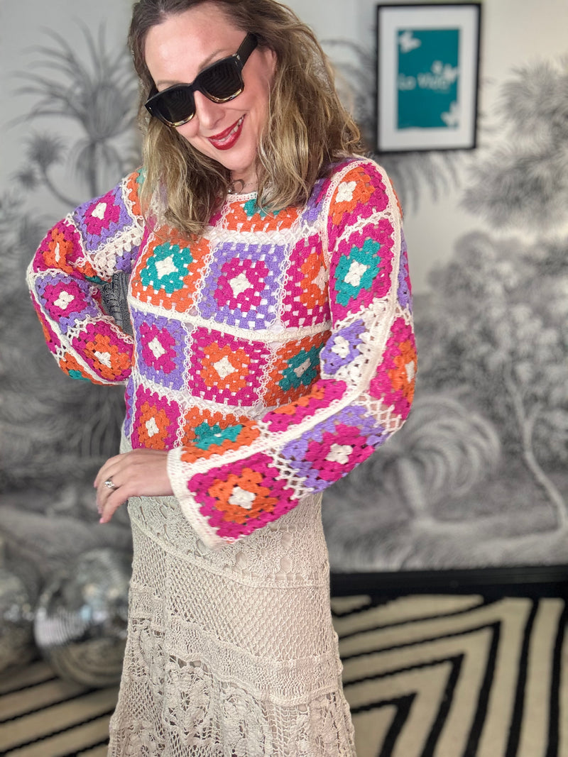 Xanthe Bold Crochet Top