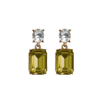 Oval Twin Gem Earrings