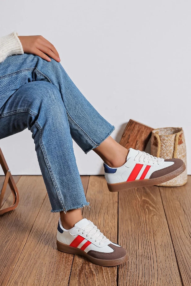Rudie Red Stripe Trainers