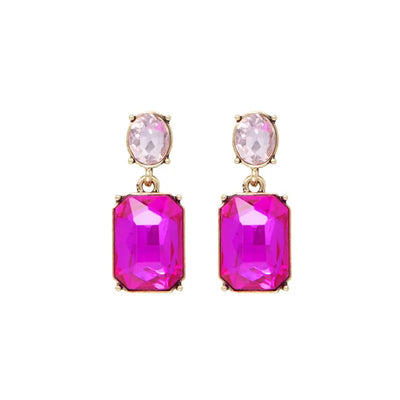 Oval Twin Gem Earrings