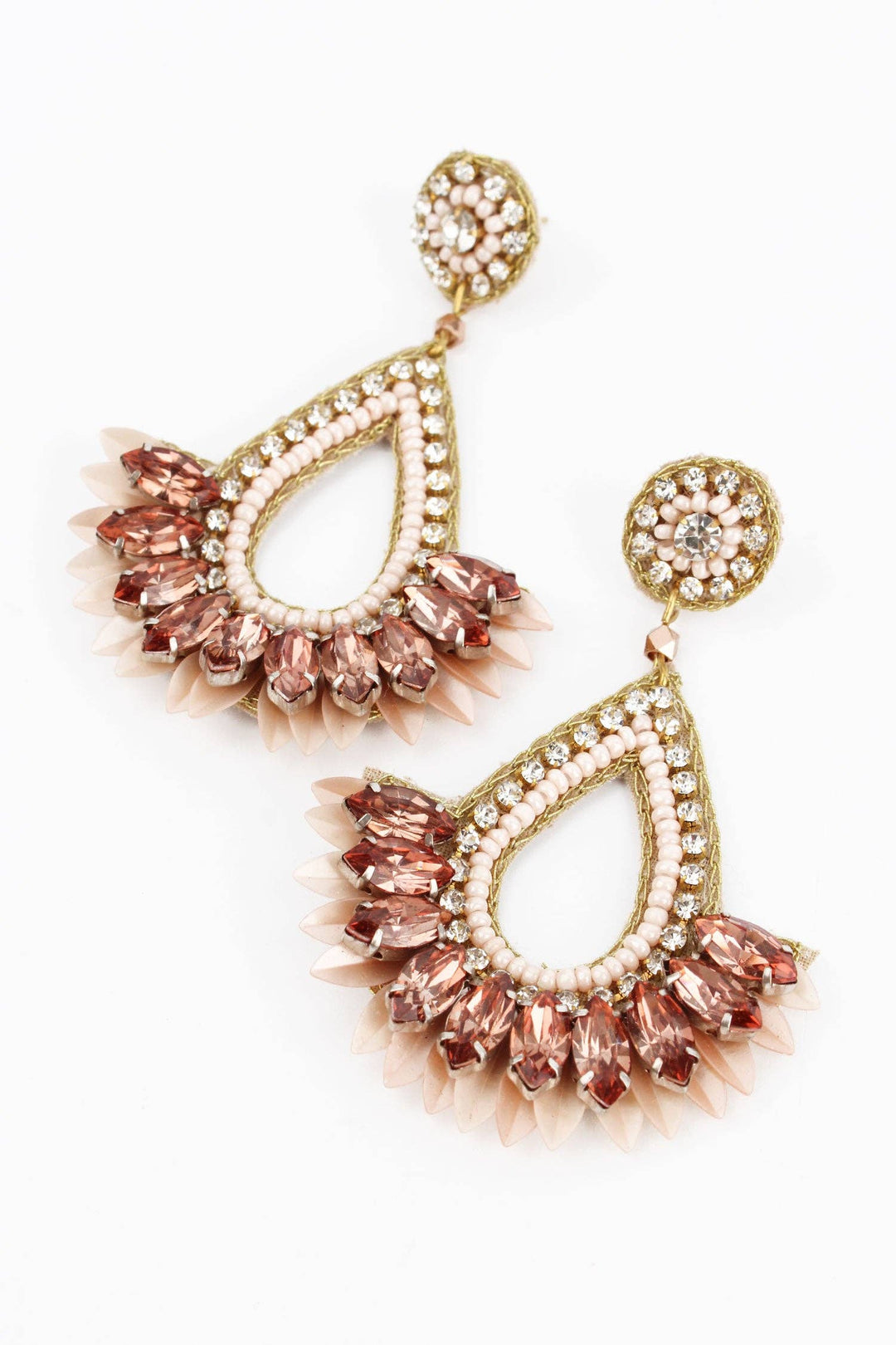 PEACH TEARDROP EARRING