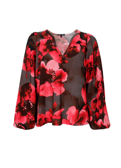 Mio Blouse in Red Flower