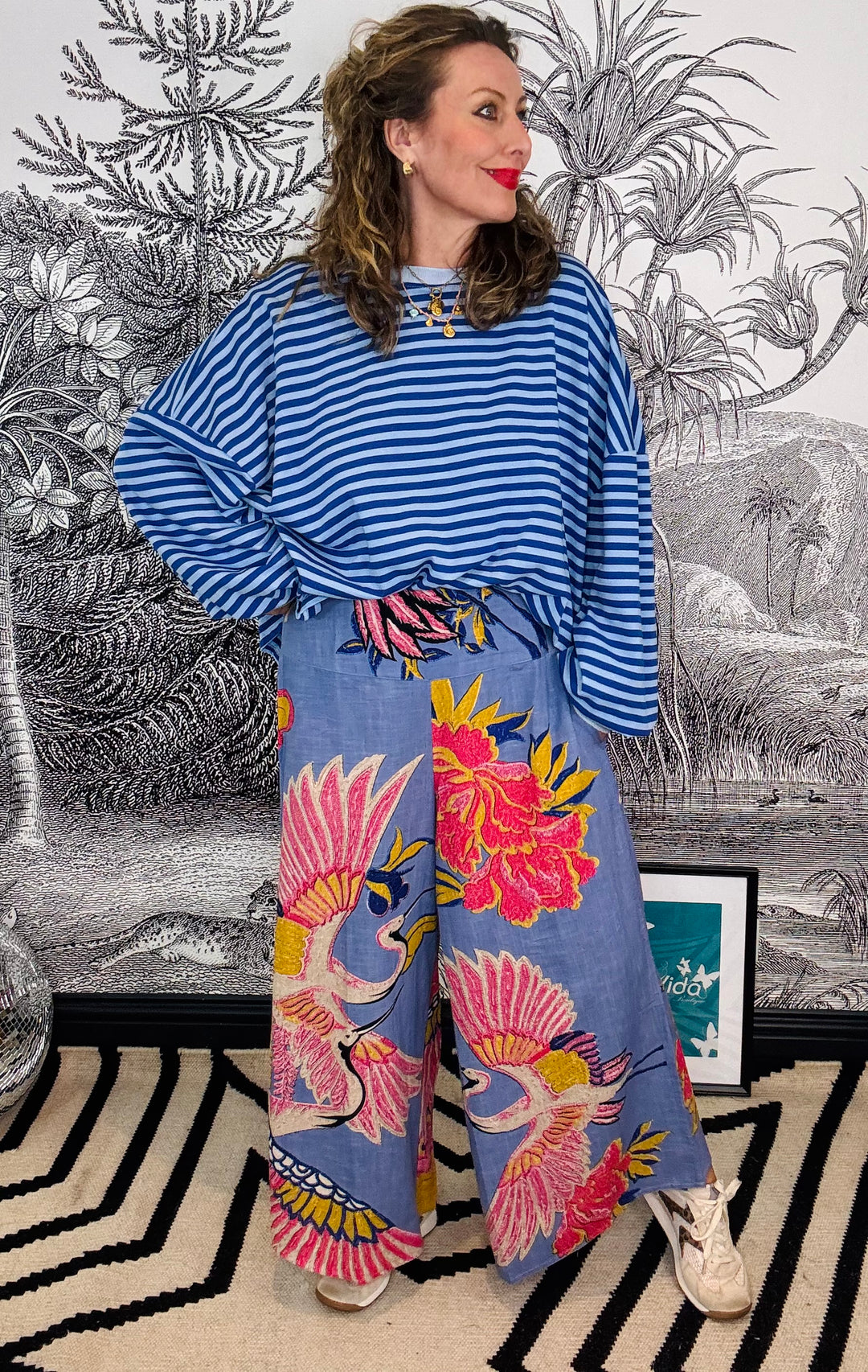 Crane Periwinkle Palazzo Pants