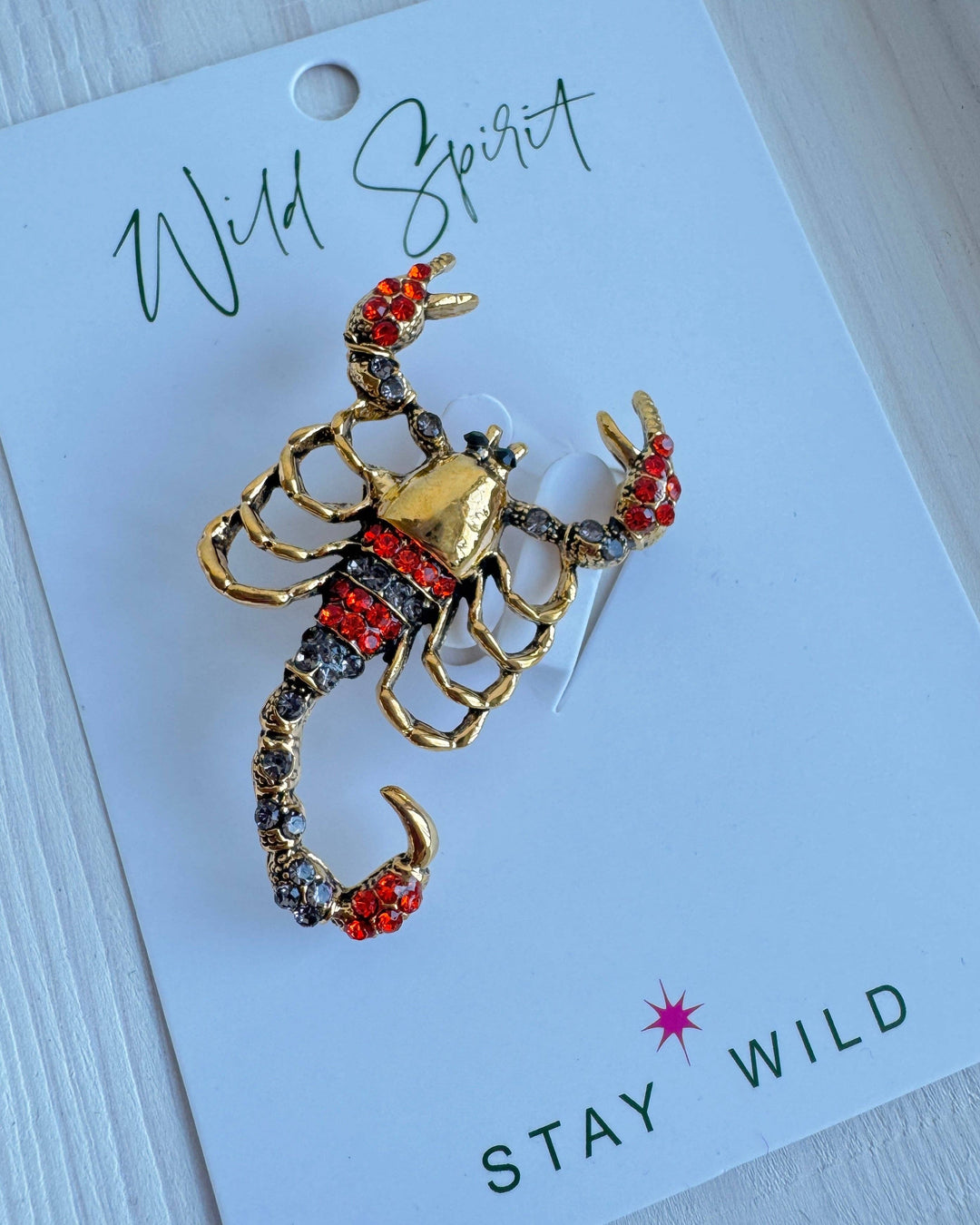 The Orange Scorpion Brooch