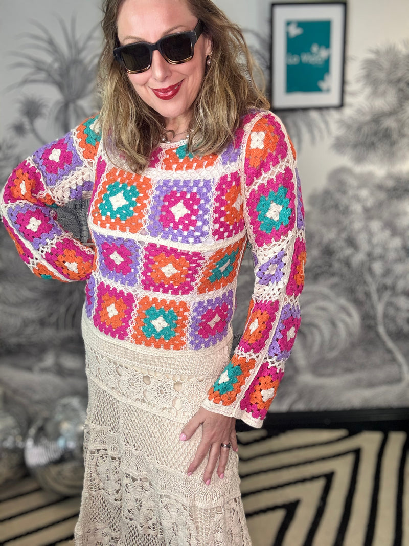Xanthe Bold Crochet Top