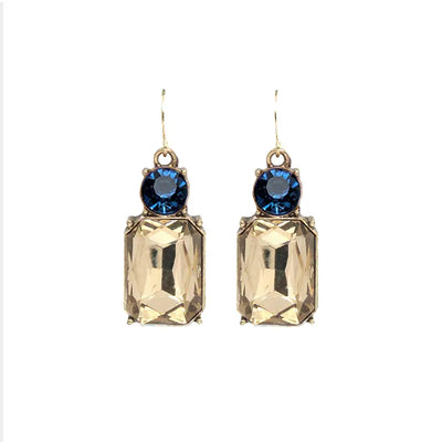Twin Gem Drop Earrings