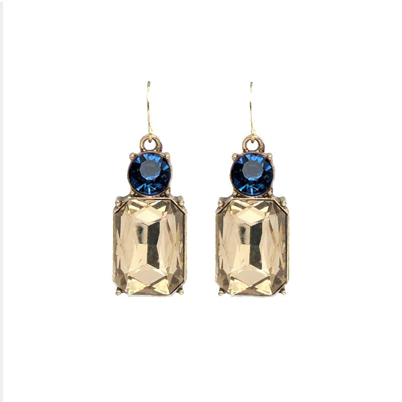 Twin Gem Drop Earrings