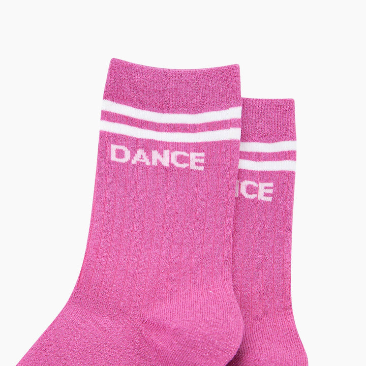 Dance Combed Cotton Glitter Socks in Hot Pink: UK 3-7 | EU 36-40 | US 5-9
