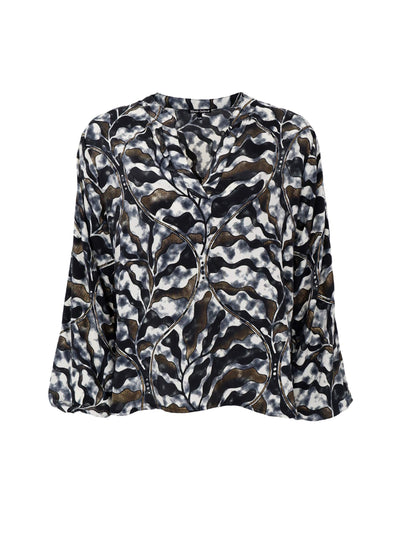 Luna Blouse in Graphite Decor