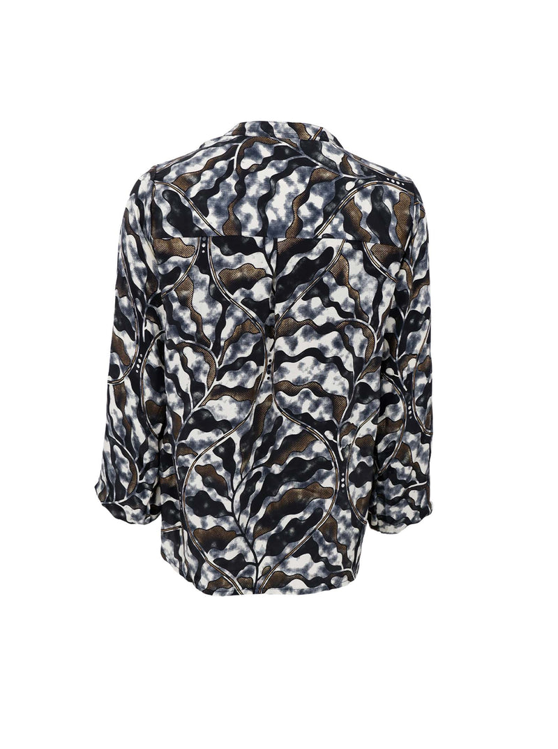 Luna Blouse in Graphite Decor