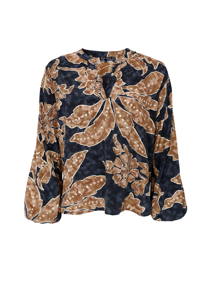 Luna Blouse in Autumn Lily Bronze Print