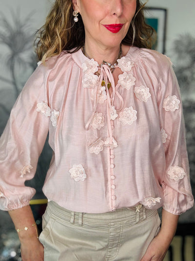 Fern Floral Applique Shirt