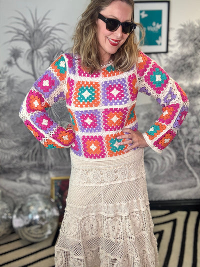 Xanthe Bold Crochet Top