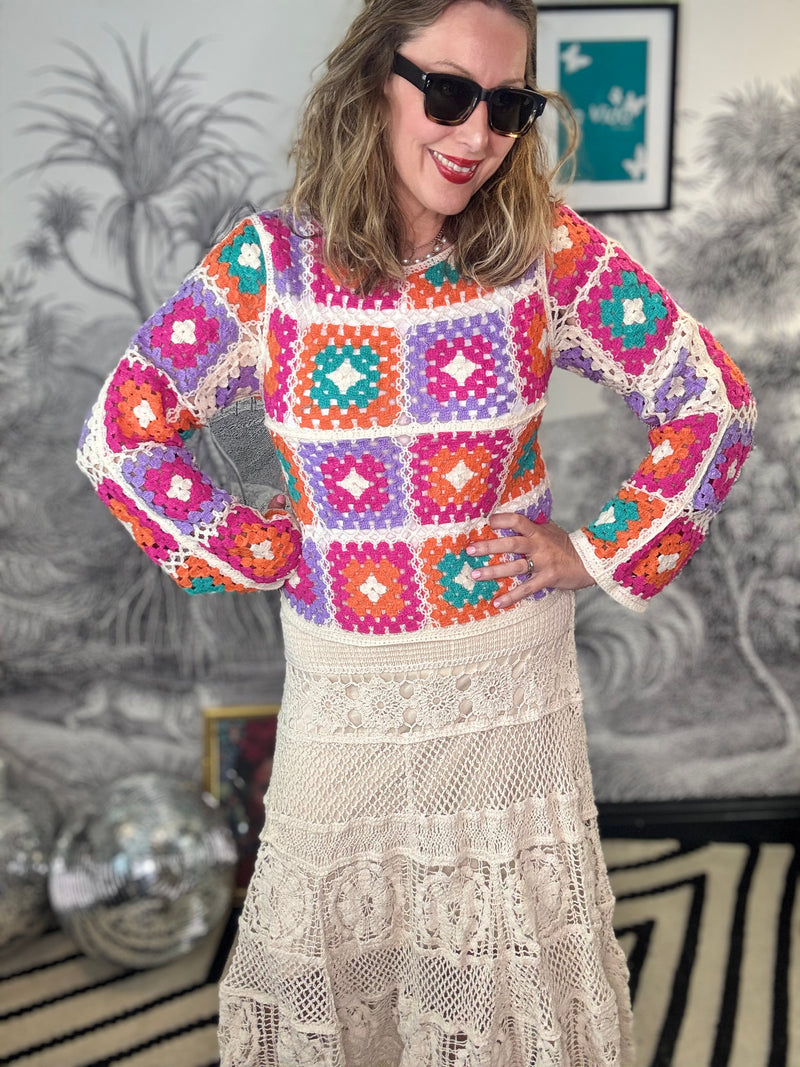 Xanthe Bold Crochet Top