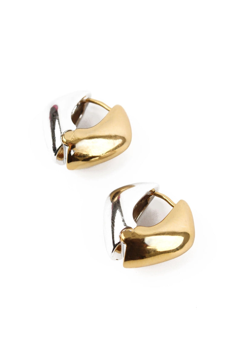 Chunky Two Tone Earrings