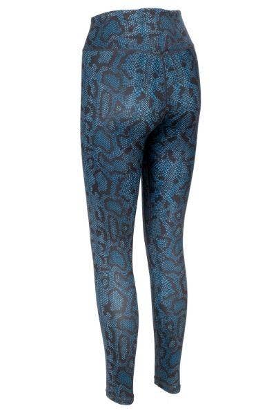 Savasana Blue Snake Print Eco Friendly Yoga Pants