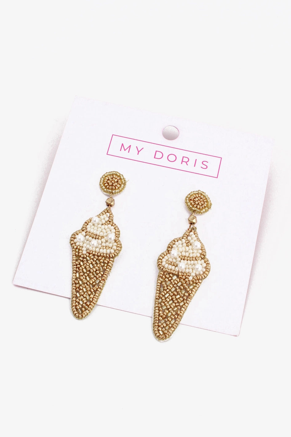 Pearl Ice Cream Beaded Earrings