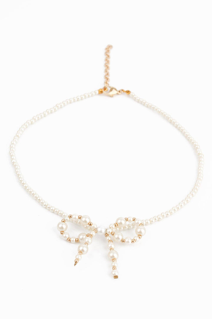 PEARL BOW NECKLACE