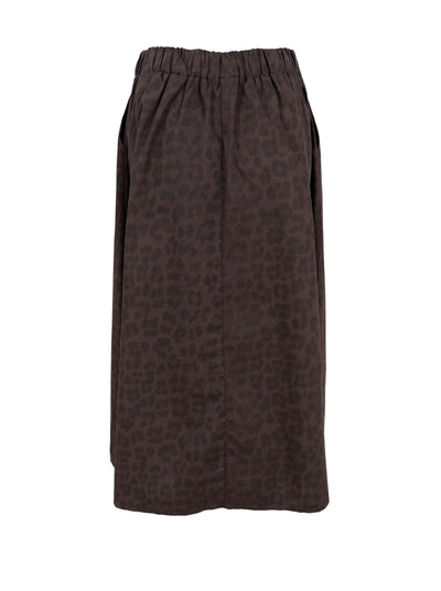 Abbie Midi Skirt in Coffee Leo