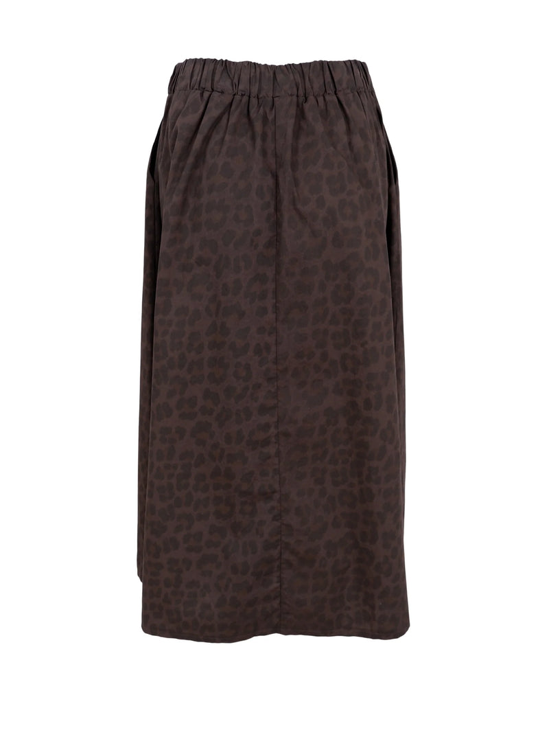 Abbie Midi Skirt in Coffee Leo
