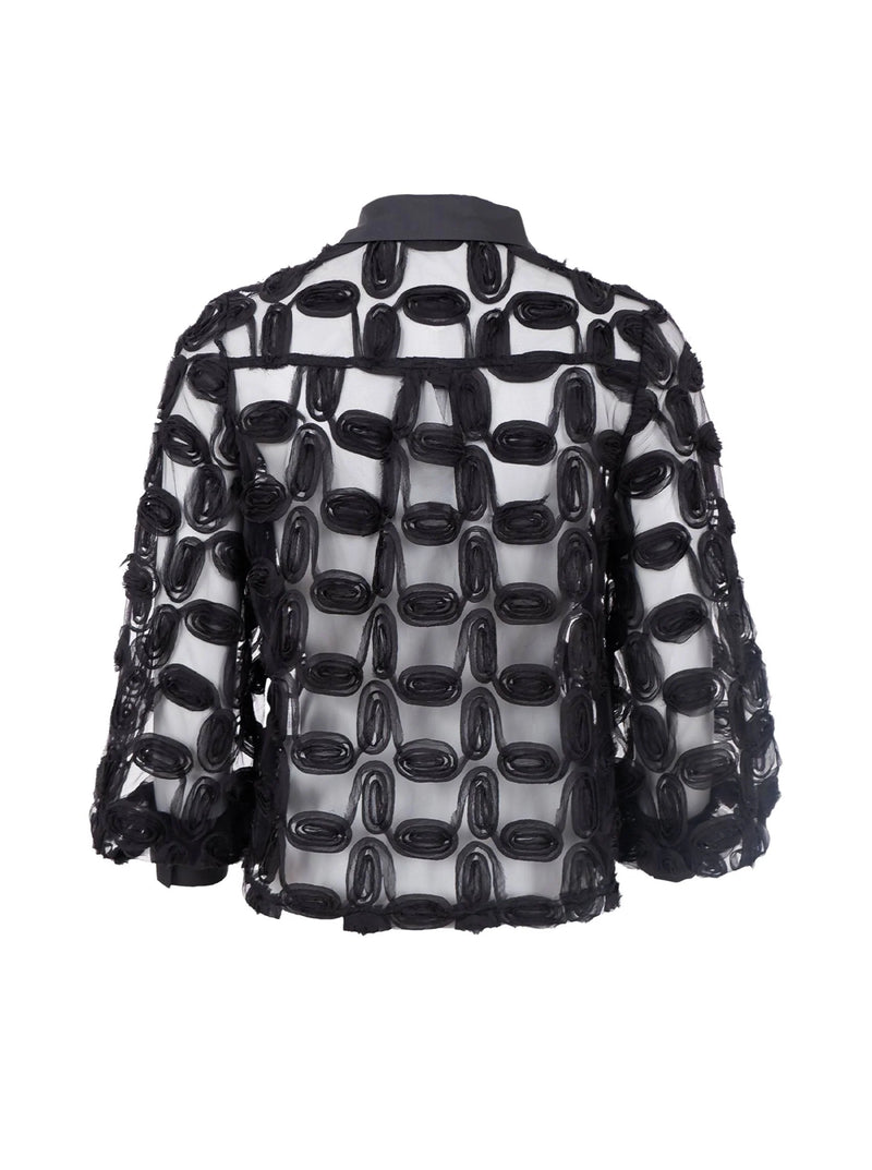 Violet Organza Rose Shirt