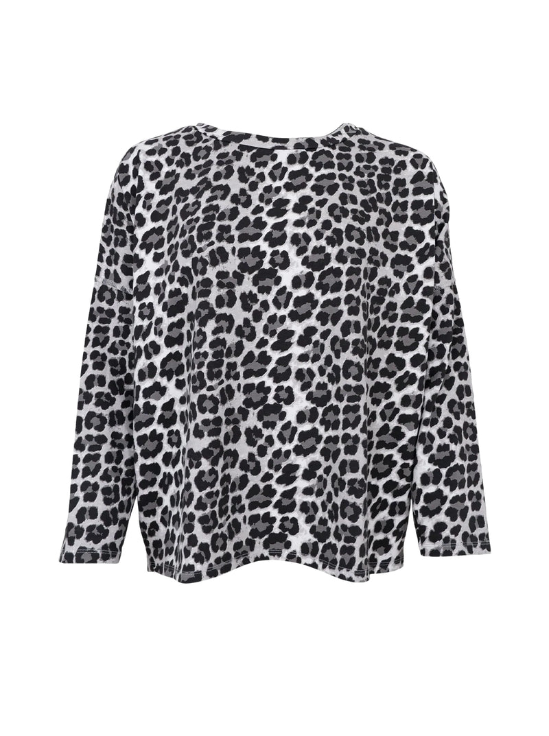Ava Sweatshirt in Grey Leo