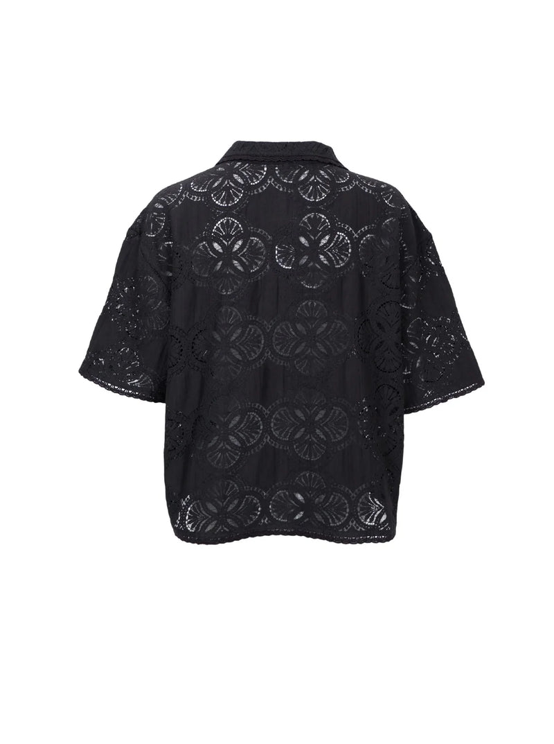 Milos Lace Blouse in Black